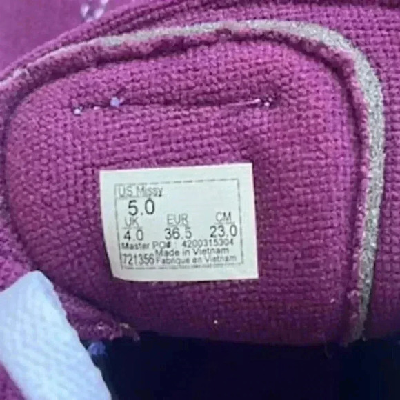 NEW Vans Filmore Hi Top Platform Purple Butterfly Sneakers‎ Missy Shoes Sz 5 NWT - Picture 8 of 9